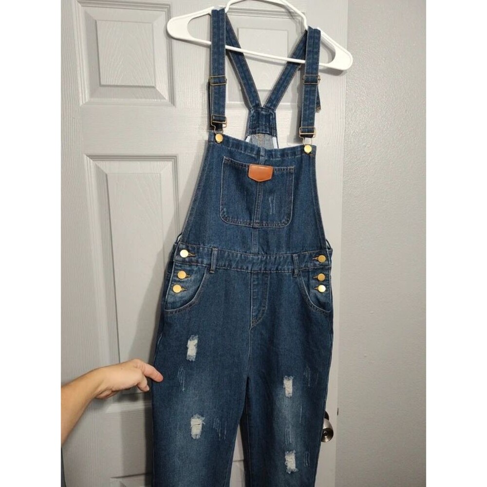 Women's jeans jean denim overalls overall M
